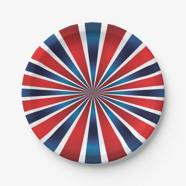 4th of July Party Paper Plate (Front)