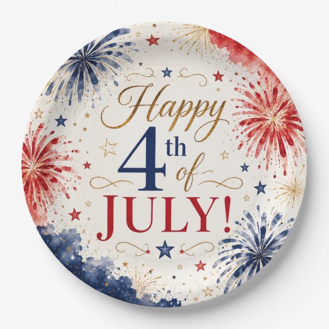 4th of July Party Plate (Front)