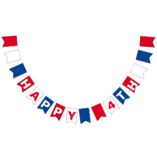 4th of July Party Red White And Blue Patriotic Bunting