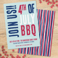 4th Of July Party Red White Blue Patriotic