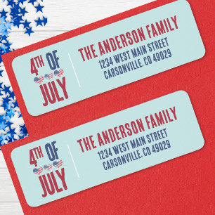 4th Of July Party Return Address