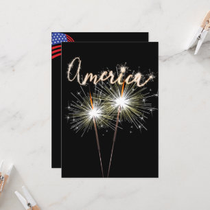 4th of July Party Sparkler Invitation