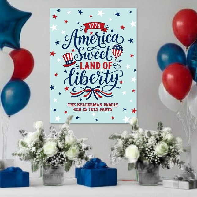 4th Of July Party Welcome Sign (4th Of July Party Welcome Sign)