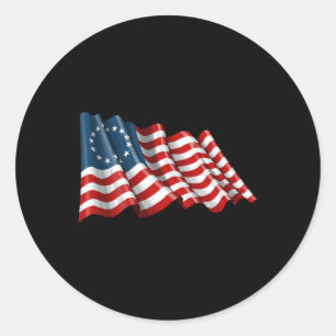 4th Of July Patriotic 13 Colonies Classic Round Sticker