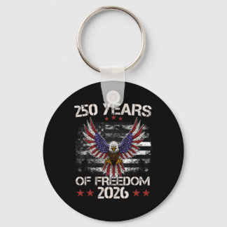 4th Of July Patriotic 250th Anniversary 250 Years Key Ring