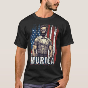 4th of July Patriotic Abraham Lincoln Graphic Jul T-Shirt