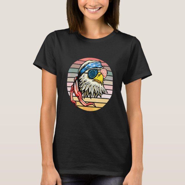 4th Of July Patriotic America  Usa American Eagle  T-Shirt (Front)