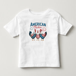 4th of July Patriotic American Chicken-62987 T-Shi Toddler T-Shirt