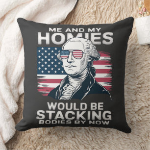 4th of july patriotic american cushion