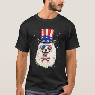 4th of July Patriotic American Eskimo Merica USA F T-Shirt
