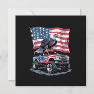 4th of July Patriotic American Flag Eagle USA  Invitation