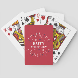 4th Of July Patriotic American Independence Day Playing Cards