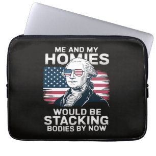 4th of july patriotic american laptop sleeve