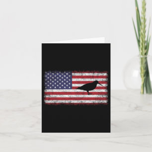 4th Of July Patriotic American Wood Bird Lover Usa Card