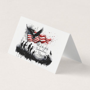 4th of July Patriotic Art with Flag & Soldiers