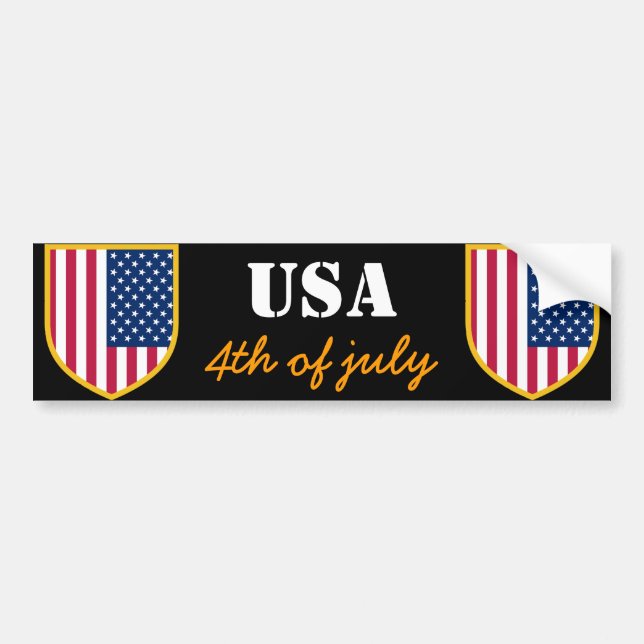 4th of July Patriotic bumper sticker (Front)
