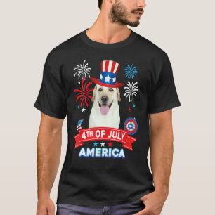 4th Of July Patriotic Day Labrador Retriever Dog T-Shirt