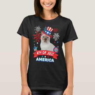 4th Of July Patriotic Day Tonkinese Cat Independen T-Shirt