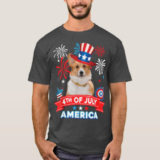 4th Of July Patriotic Day Welsh Corgi Dog Independ T-Shirt
