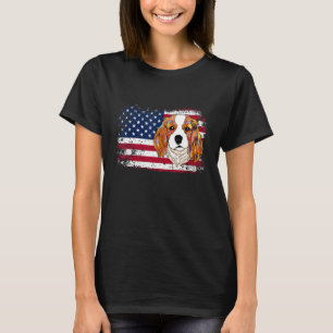 4th Of July Patriotic Dog Mum Dad US Flag Cocker S T-Shirt