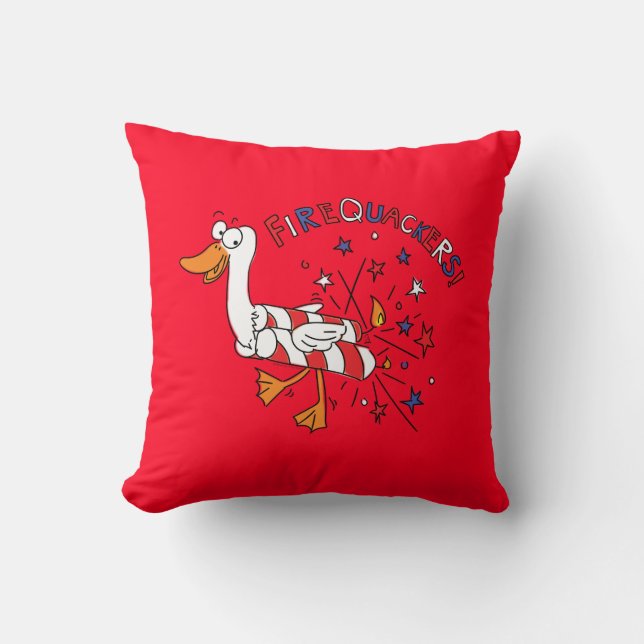 4th of July Patriotic Duck Pillow (Front)