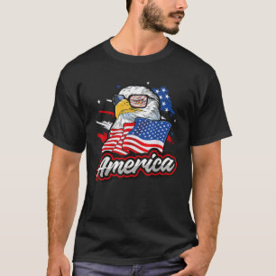 4th of July Patriotic Eagle America Flag USA Indep T-Shirt
