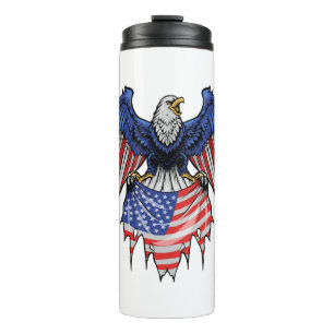 4th Of July Patriotic Eagle - Bald Eagle Thermal Tumbler