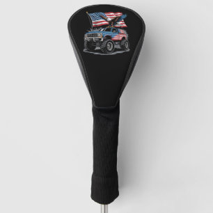 4th Of July Patriotic Eagle Monster Truck American Golf Head Cover
