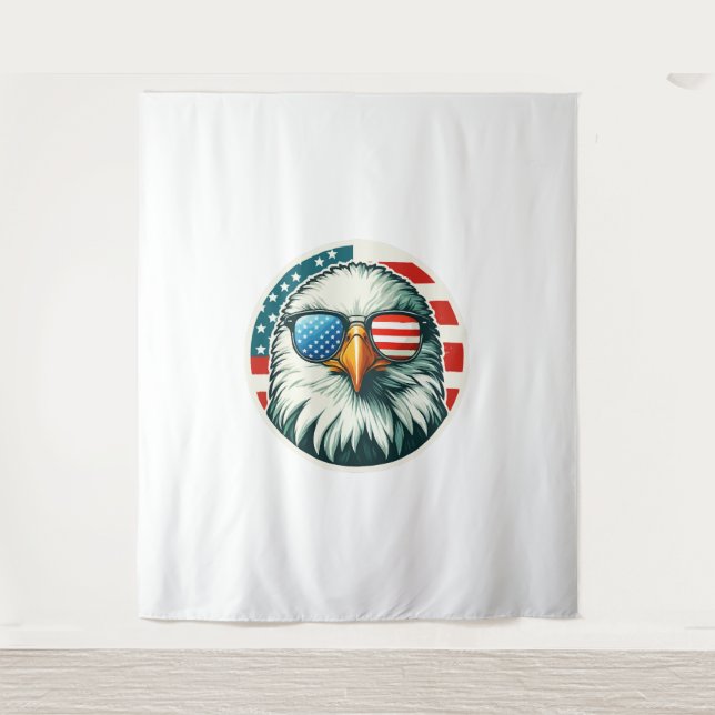 4th of July Patriotic Eagle Tapestry (Front)