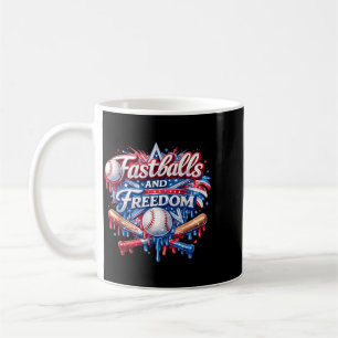 4th Of July Patriotic Fastballs And Freedom Coffee Mug