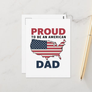 4th of July Patriotic Father's Day  Postcard