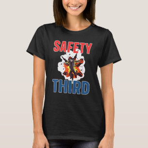 4th Of July Patriotic Fireworks Safety Third 6 T-Shirt