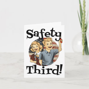 4th Of July Patriotic Fireworks Safety Third Vinta Card