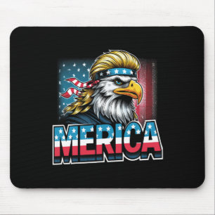 4th Of July Patriotic Funny Eagle July 4th Usa Mer Mouse Mat
