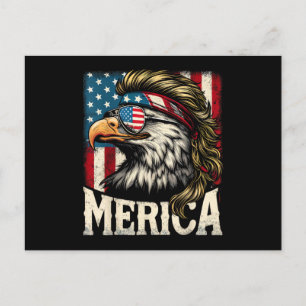 4th of July Patriotic Funny Eagle July 4th USA Mer Postcard