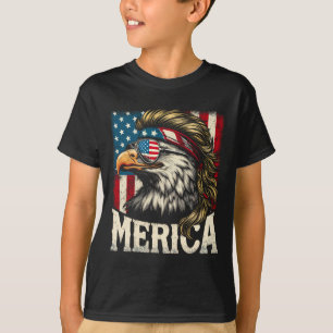 4th Of July Patriotic Funny Eagle July 4th Usa Mer T-Shirt