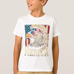 4th Of July Patriotic Funny Eagle July 4th Usa Mer T-Shirt