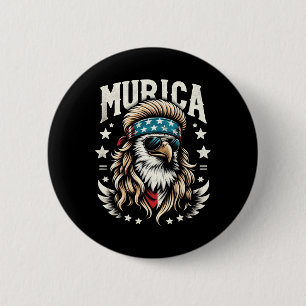 4th Of July Patriotic Funny Eagle July 4th Usa Mur 6 Cm Round Badge
