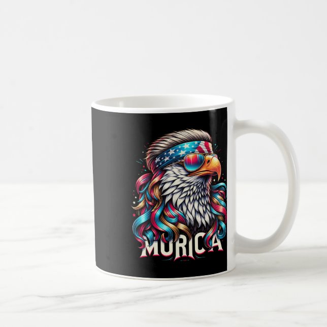 4th Of July Patriotic Funny Eagle July 4th Usa Mur Coffee Mug (Right)