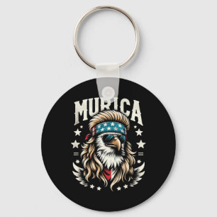 4th Of July Patriotic Funny Eagle July 4th Usa Mur Key Ring