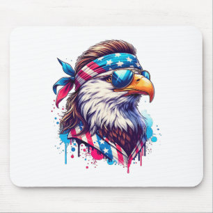 4th Of July Patriotic Funny Eagle July 4th Usa Mur Mouse Mat