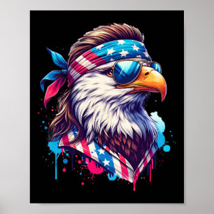 4th Of July Patriotic Funny Eagle July 4th Usa Mur Poster