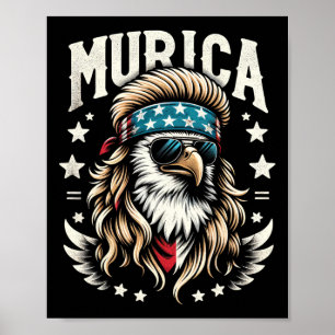 4th Of July Patriotic Funny Eagle July 4th Usa Mur Poster