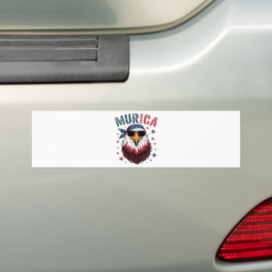4th of July Patriotic Funny Eagle USA Bumper Sticker