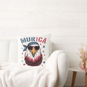 4th of July Patriotic Funny Eagle USA Cushion
