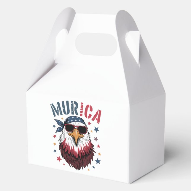4th of July Patriotic Funny Eagle USA Favour Box (Front)