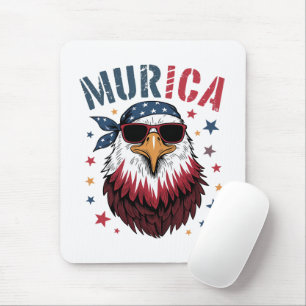 4th of July Patriotic Funny Eagle USA Mouse Mat