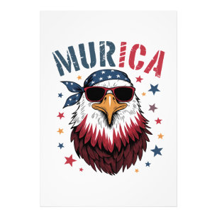 4th of July Patriotic Funny Eagle USA Photo Print