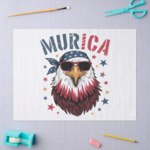 4th of July Patriotic Funny Eagle USA Tissue Paper