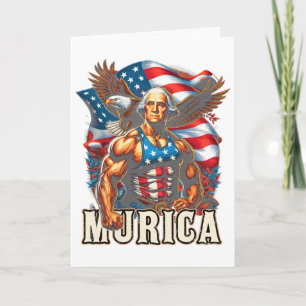 4th Of July Patriotic Funny George Washington July Card